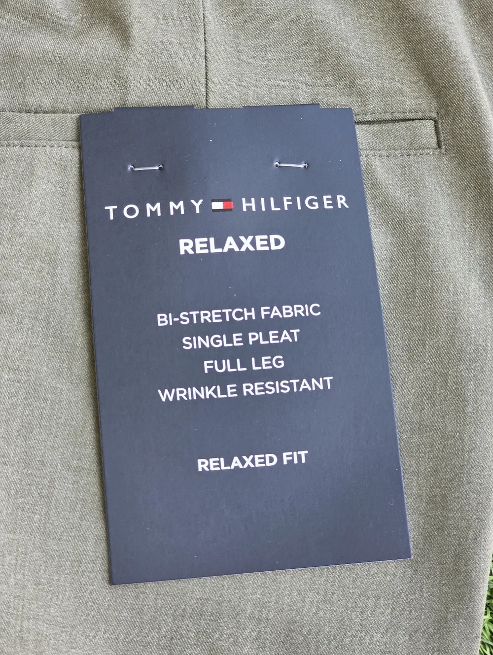 Tommy Hilfiger Mens Dress Pants 34x30 Stretch NWT Sage $95 MRSP Career